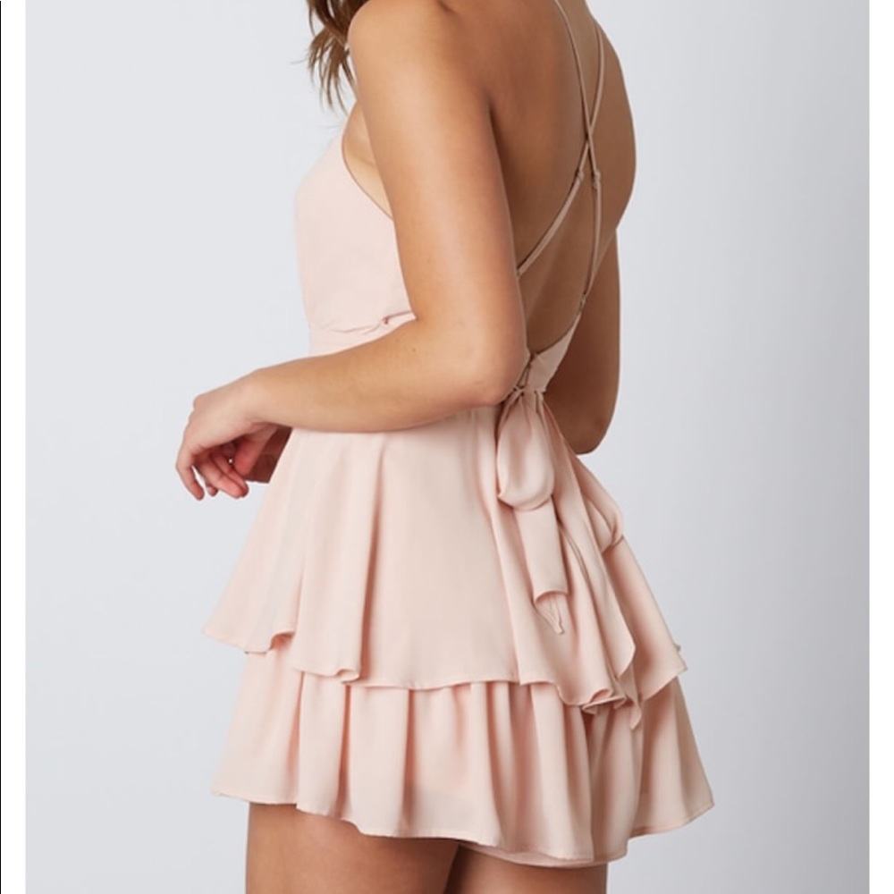 WORN ONCE 🌷blush pink romper (cotton candy la) - Picture 3 of 4